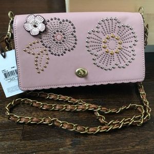 Coach dinky rivet tea rose purse